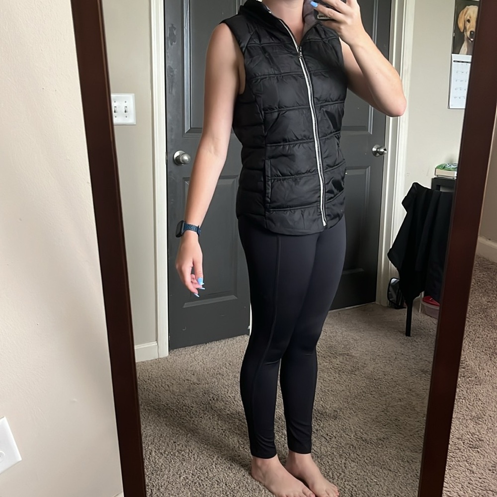 Full length puffer vest